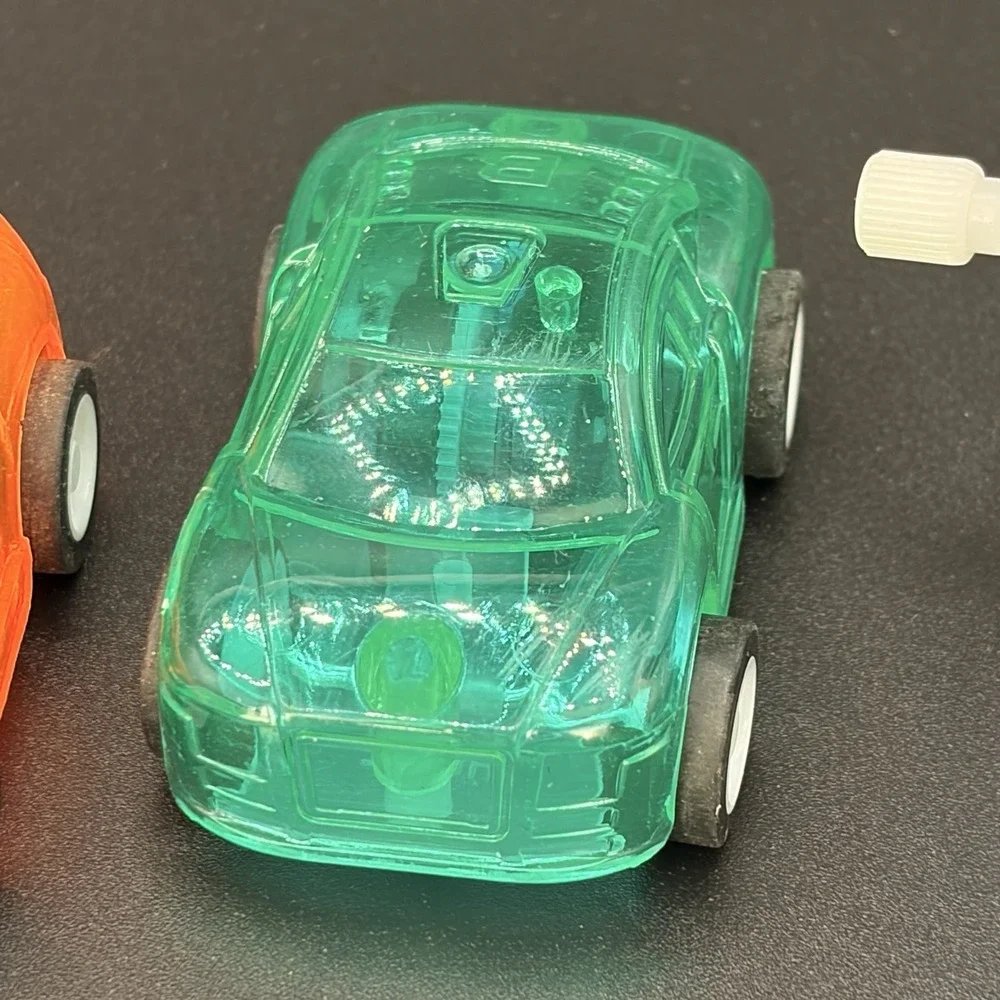 Lot Of 5 Toy Race Cars Transparent Friction-powered Cars 2